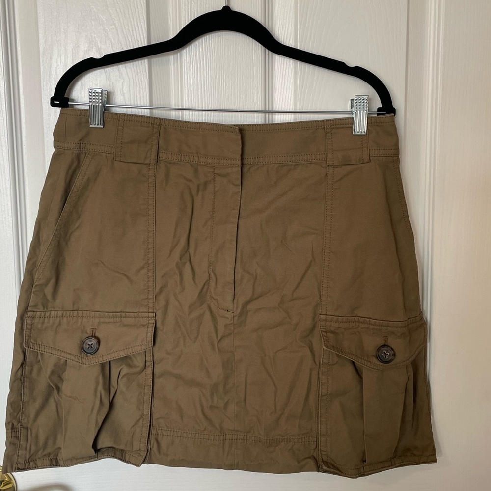Banana Republic Cargo Skirt Womens Size 12 Khaki Utility 6 Pockets